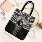Personalized Collingwood Magpies Tote Bag Polynesian Tribal Pattern Heritage Football