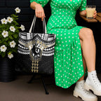 Personalized Collingwood Magpies Tote Bag Polynesian Tribal Pattern Heritage Football