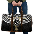 Personalized Collingwood Magpies Travel Bag Polynesian Tribal Pattern Heritage Football