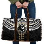 Personalized Collingwood Magpies Travel Bag Polynesian Tribal Pattern Heritage Football