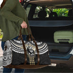 Personalized Collingwood Magpies Travel Bag Polynesian Tribal Pattern Heritage Football