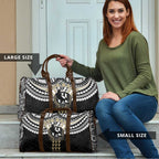 Personalized Collingwood Magpies Travel Bag Polynesian Tribal Pattern Heritage Football