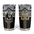 Personalized Collingwood Magpies Tumbler Cup Polynesian Tribal Pattern Heritage Football
