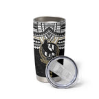 Personalized Collingwood Magpies Tumbler Cup Polynesian Tribal Pattern Heritage Football
