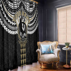 Personalized Collingwood Magpies Window Curtain Polynesian Tribal Pattern Heritage Football