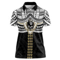 Personalized Collingwood Magpies Women Polo Shirt Polynesian Tribal Pattern Heritage Football