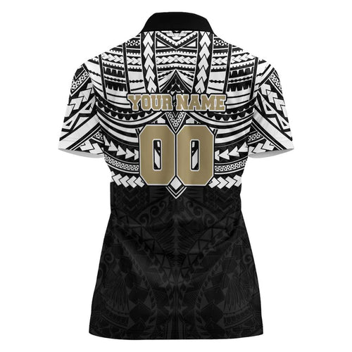 Personalized Collingwood Magpies Women Polo Shirt Polynesian Tribal Pattern Heritage Football