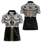Personalized Collingwood Magpies Women Polo Shirt Polynesian Tribal Pattern Heritage Football