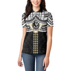 Personalized Collingwood Magpies Women Polo Shirt Polynesian Tribal Pattern Heritage Football