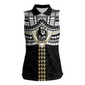 Personalized Collingwood Magpies Women Sleeveless Polo Shirt Polynesian Tribal Pattern Heritage Football