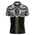 Personalized Collingwood Magpies Zipper Polo Shirt Polynesian Tribal Pattern Heritage Football