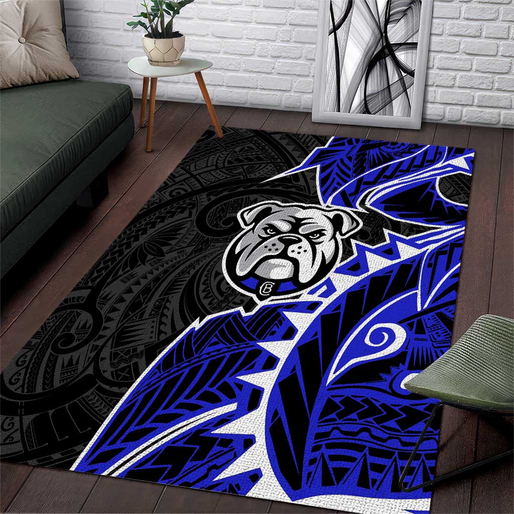 Canterbury Bankstown Bulldogs Area Rug Polynesian Tribal Tattoo Pacific Sport Art