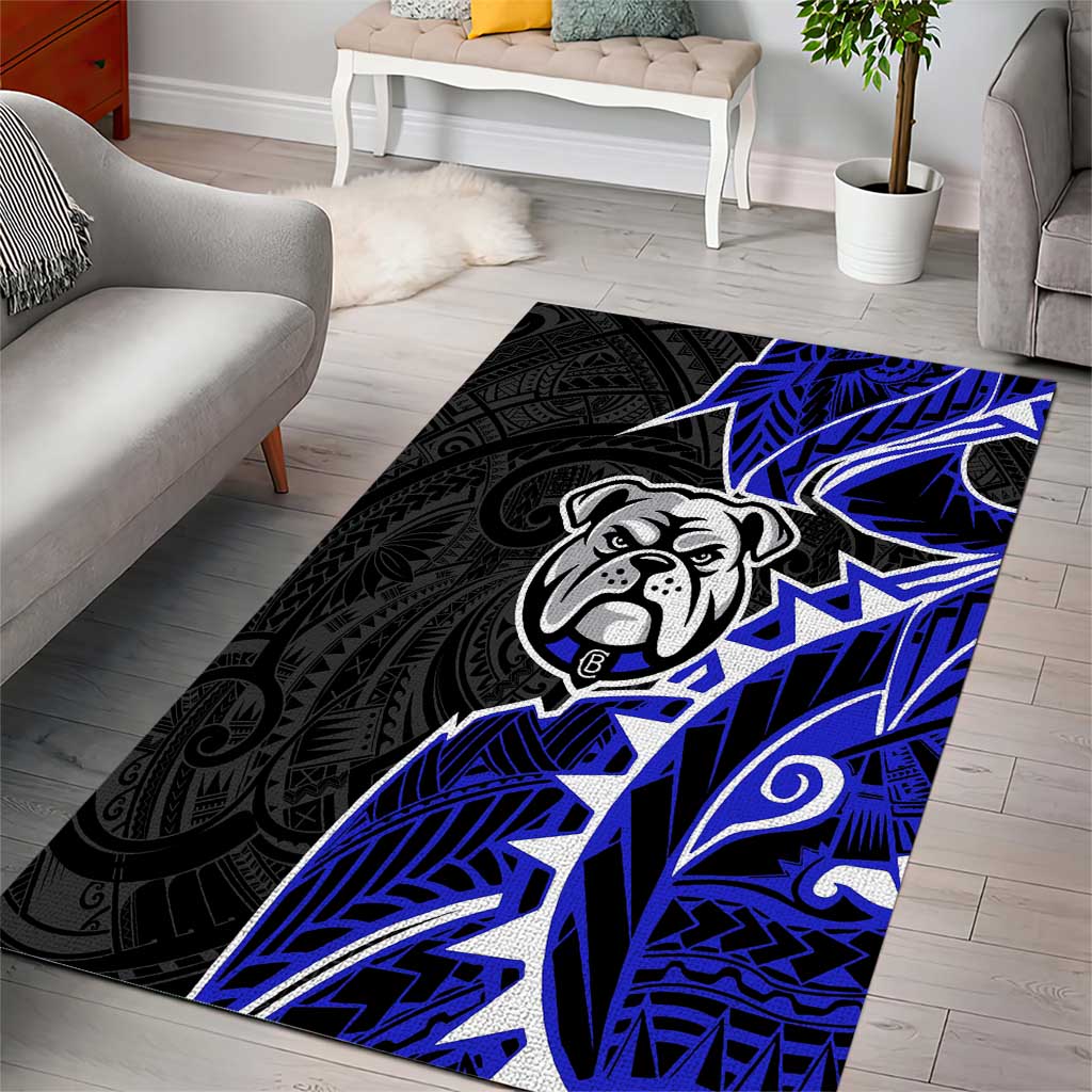 Canterbury Bankstown Bulldogs Area Rug Polynesian Tribal Tattoo Pacific Sport Art