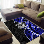 Canterbury Bankstown Bulldogs Area Rug Polynesian Tribal Tattoo Pacific Sport Art