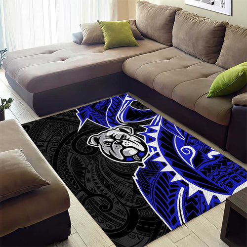 Canterbury Bankstown Bulldogs Area Rug Polynesian Tribal Tattoo Pacific Sport Art