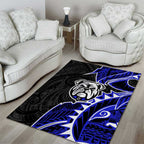 Canterbury Bankstown Bulldogs Area Rug Polynesian Tribal Tattoo Pacific Sport Art