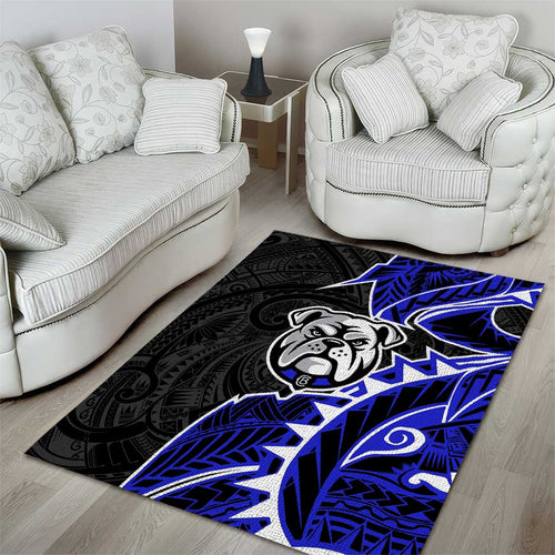 Canterbury Bankstown Bulldogs Area Rug Polynesian Tribal Tattoo Pacific Sport Art