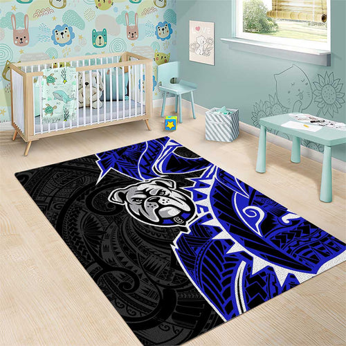 Canterbury Bankstown Bulldogs Area Rug Polynesian Tribal Tattoo Pacific Sport Art