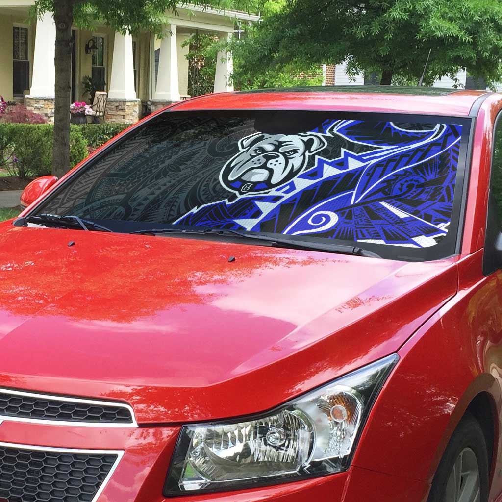 Canterbury Bankstown Bulldogs Auto Sun Shade Polynesian Tribal Tattoo Pacific Sport Art