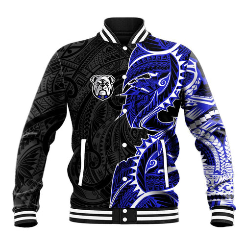 Canterbury Bankstown Bulldogs Baseball Jacket Polynesian Tribal Tattoo Pacific Sport Art