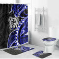 Canterbury Bankstown Bulldogs Bathroom Set Polynesian Tribal Tattoo Pacific Sport Art
