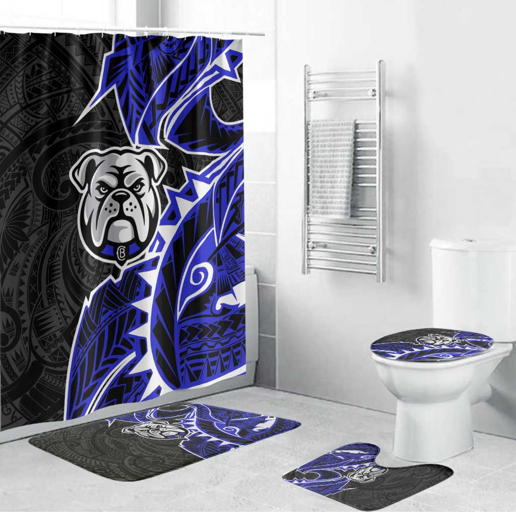 Canterbury Bankstown Bulldogs Bathroom Set Polynesian Tribal Tattoo Pacific Sport Art