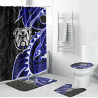 Canterbury Bankstown Bulldogs Bathroom Set Polynesian Tribal Tattoo Pacific Sport Art
