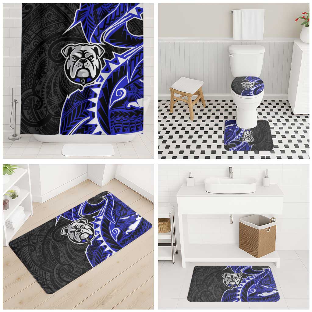 Canterbury Bankstown Bulldogs Bathroom Set Polynesian Tribal Tattoo Pacific Sport Art