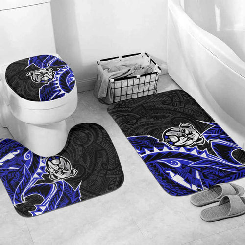 Canterbury Bankstown Bulldogs Bathroom Set Polynesian Tribal Tattoo Pacific Sport Art