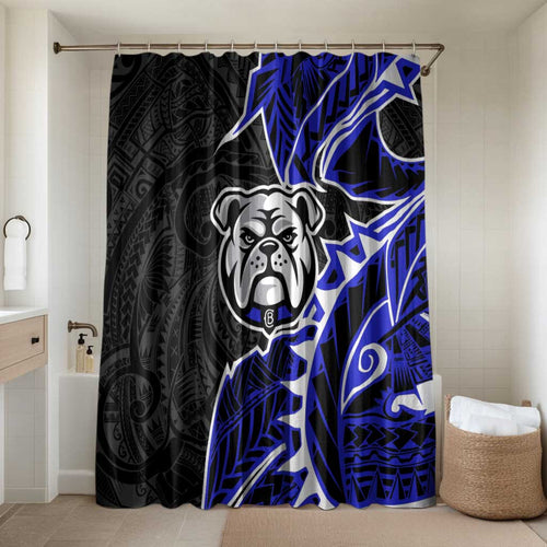 Canterbury Bankstown Bulldogs Bathroom Set Polynesian Tribal Tattoo Pacific Sport Art