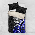 Canterbury Bankstown Bulldogs Bedding Set Polynesian Tribal Tattoo Pacific Sport Art