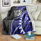 Canterbury Bankstown Bulldogs Blanket Polynesian Tribal Tattoo Pacific Sport Art