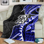 Canterbury Bankstown Bulldogs Blanket Polynesian Tribal Tattoo Pacific Sport Art
