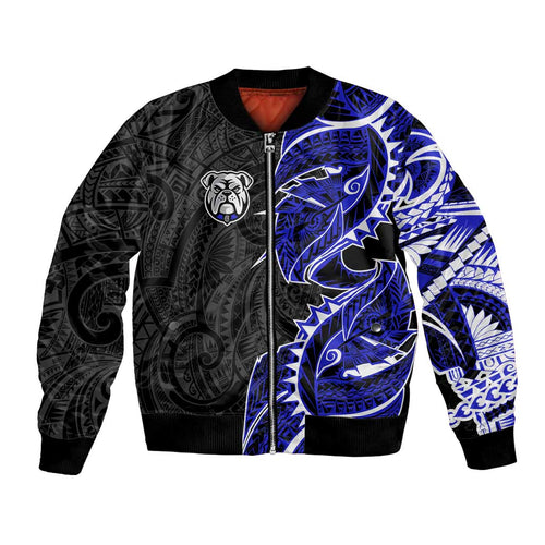 Canterbury Bankstown Bulldogs Bomber Jacket Polynesian Tribal Tattoo Pacific Sport Art