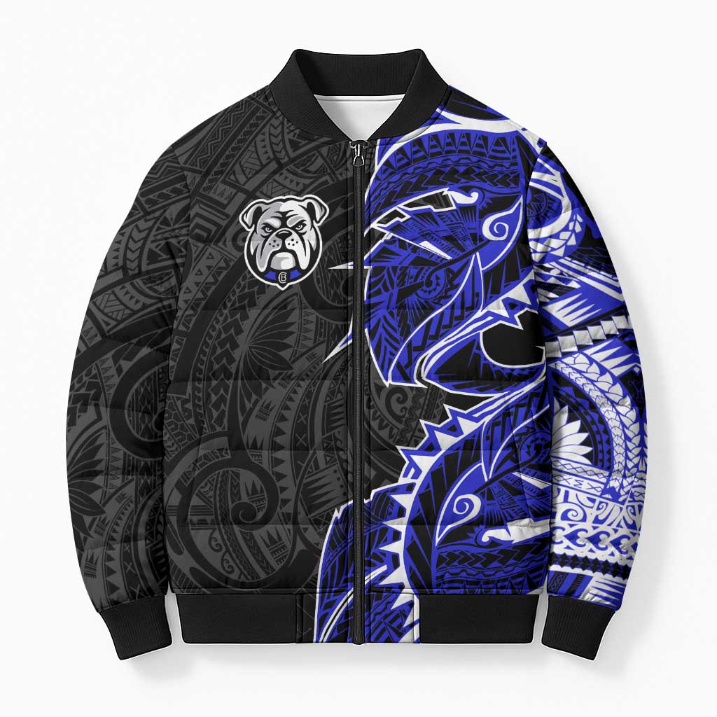 Canterbury Bankstown Bulldogs Bomber Puffer Jacket Polynesian Tribal Tattoo Pacific Sport Art