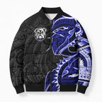 Canterbury Bankstown Bulldogs Bomber Puffer Jacket Polynesian Tribal Tattoo Pacific Sport Art