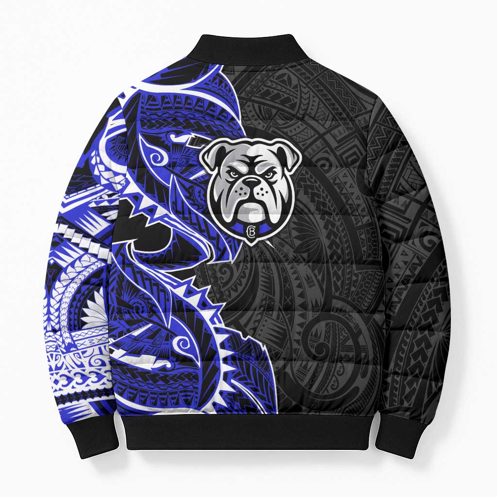 Canterbury Bankstown Bulldogs Bomber Puffer Jacket Polynesian Tribal Tattoo Pacific Sport Art
