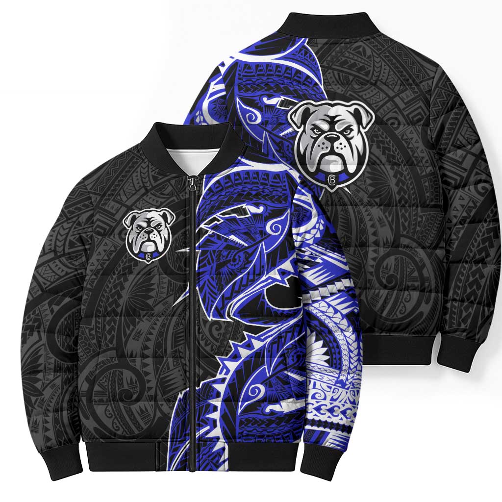 Canterbury Bankstown Bulldogs Bomber Puffer Jacket Polynesian Tribal Tattoo Pacific Sport Art