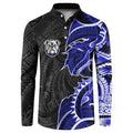 Canterbury Bankstown Bulldogs Button Sweatshirt Polynesian Tribal Tattoo Pacific Sport Art