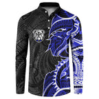 Canterbury Bankstown Bulldogs Button Sweatshirt Polynesian Tribal Tattoo Pacific Sport Art