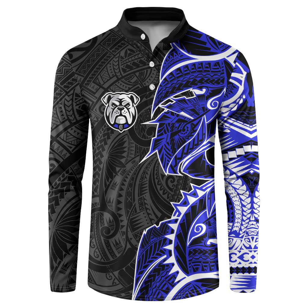 Canterbury Bankstown Bulldogs Button Sweatshirt Polynesian Tribal Tattoo Pacific Sport Art