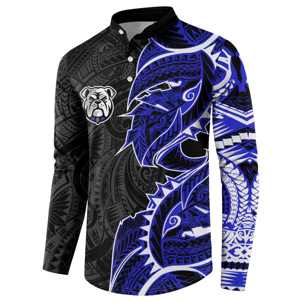 Canterbury Bankstown Bulldogs Button Sweatshirt Polynesian Tribal Tattoo Pacific Sport Art