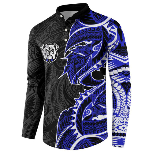 Canterbury Bankstown Bulldogs Button Sweatshirt Polynesian Tribal Tattoo Pacific Sport Art