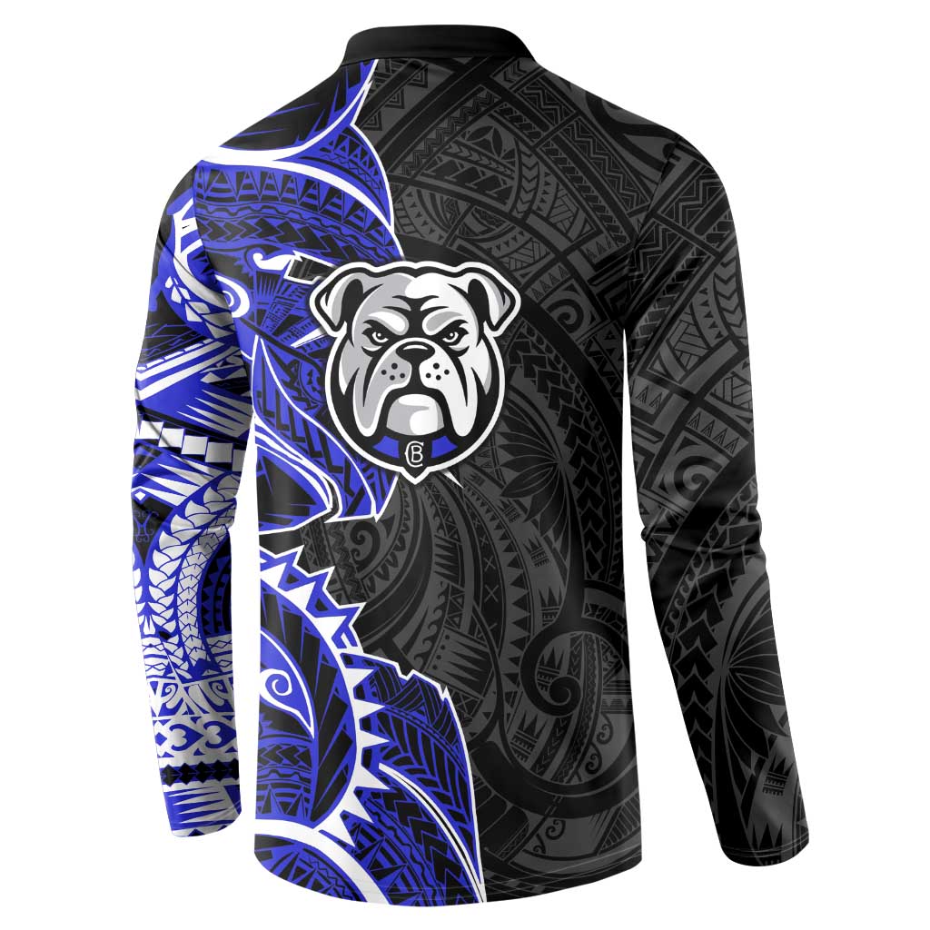 Canterbury Bankstown Bulldogs Button Sweatshirt Polynesian Tribal Tattoo Pacific Sport Art