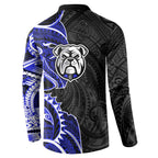 Canterbury Bankstown Bulldogs Button Sweatshirt Polynesian Tribal Tattoo Pacific Sport Art