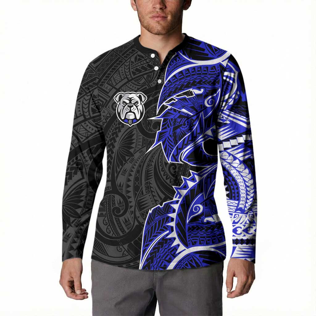 Canterbury Bankstown Bulldogs Button Sweatshirt Polynesian Tribal Tattoo Pacific Sport Art
