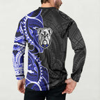 Canterbury Bankstown Bulldogs Button Sweatshirt Polynesian Tribal Tattoo Pacific Sport Art
