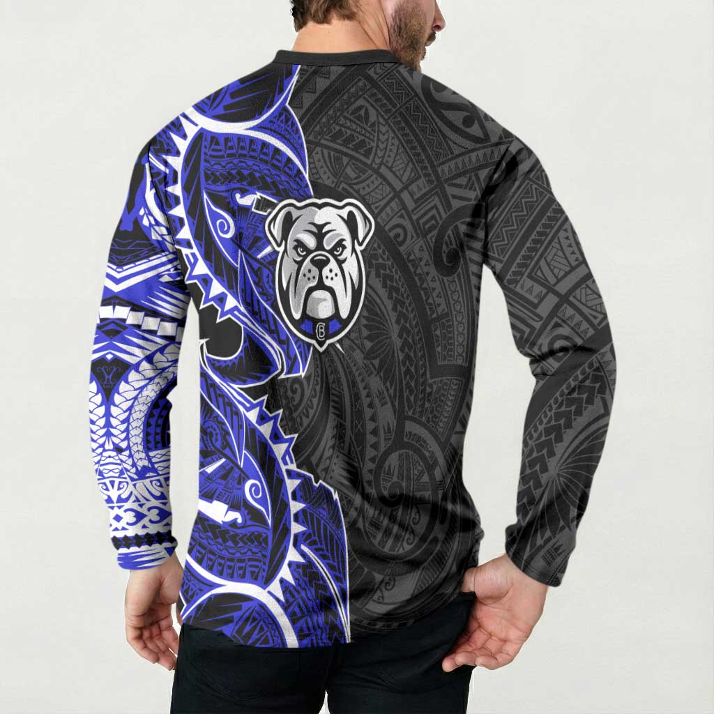 Canterbury Bankstown Bulldogs Button Sweatshirt Polynesian Tribal Tattoo Pacific Sport Art