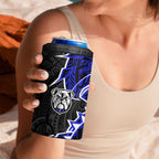 Canterbury Bankstown Bulldogs 4 in 1 Can Cooler Tumbler Polynesian Tribal Tattoo Pacific Sport Art
