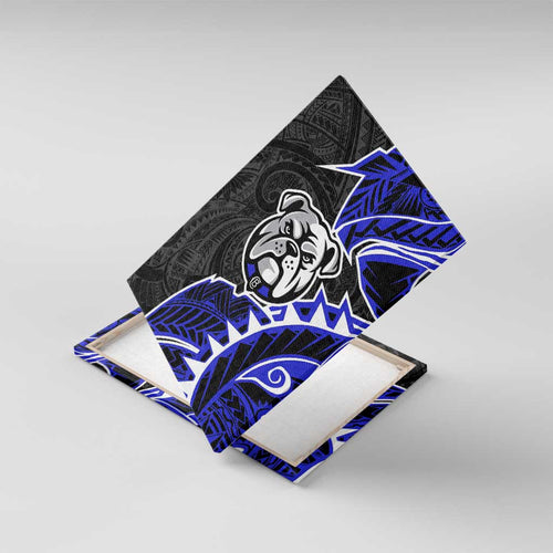 Canterbury Bankstown Bulldogs Canvas Wall Art Polynesian Tribal Tattoo Pacific Sport Art